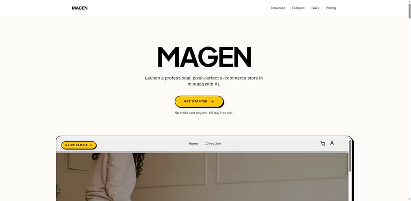 Magen Landing Page